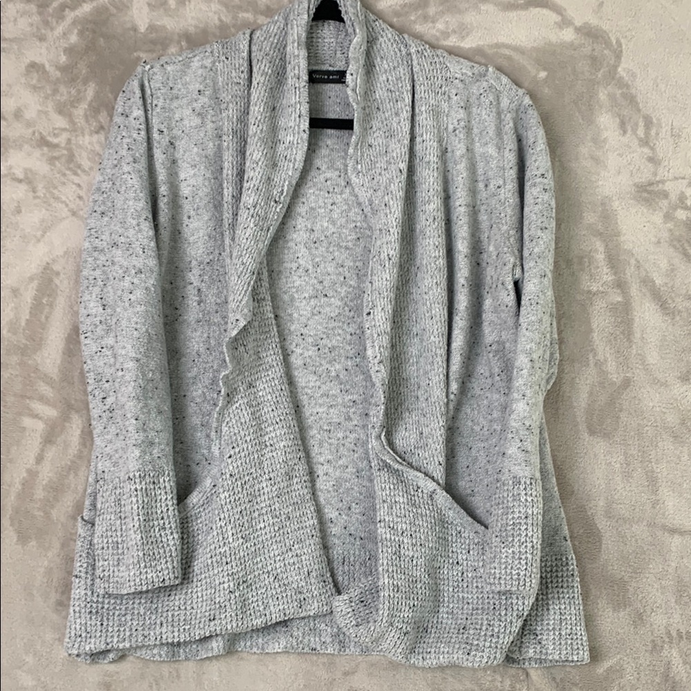 VERVE AMI | XL WOMENS | SHAWL SWEATER RELAXED FIT CARDIGAN in GRAY - Picture 1 of 14